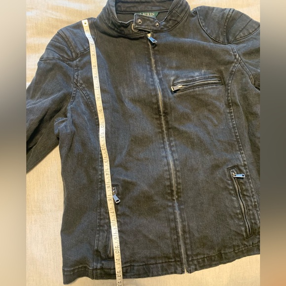 Lauren Black Denim Jacket XL - Picture 7 of 7